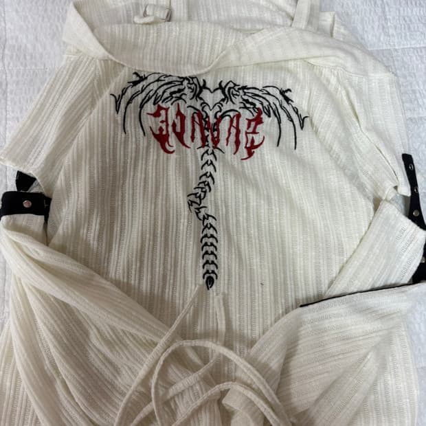 오프숄더 펑크 지뢰계 양산형 니트 고스펑크