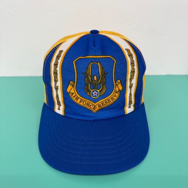 80-90s 빈티지 미공군 예비군 메쉬 캡 usa air force