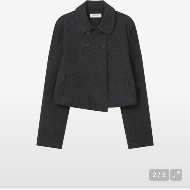 미세키서울 Wabi 라운드 더블 자켓 차콜