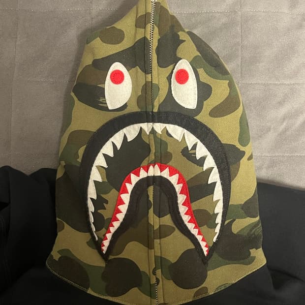 베이프 카모 후드집업