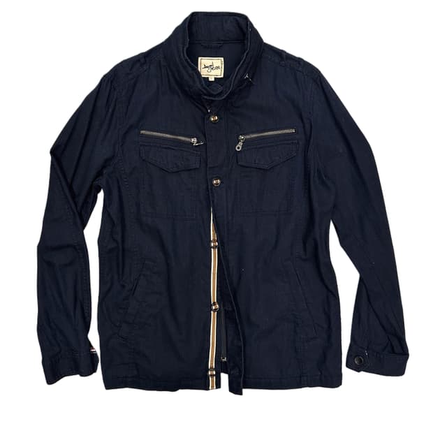 AVAIL JEAN navy cotton 2way-hood jacket 