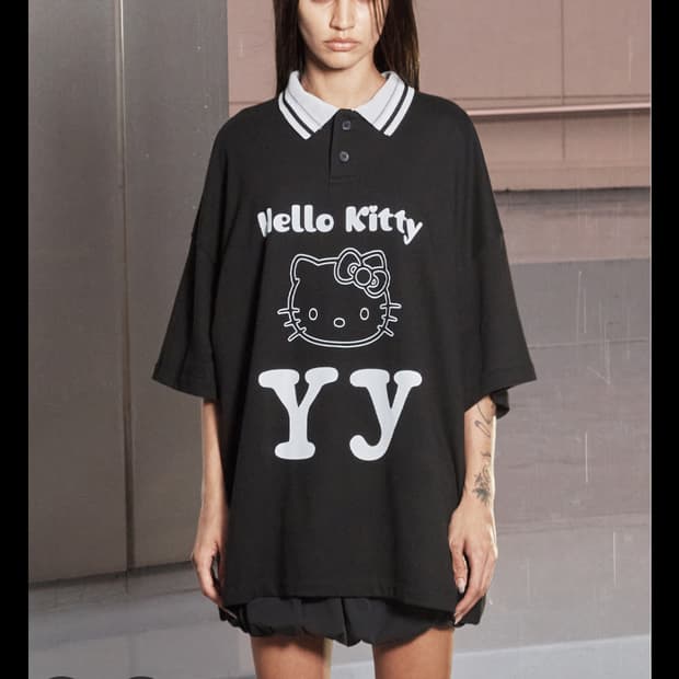 오픈와이와이 Hello Kitty 카라티 블랙 L/XL
