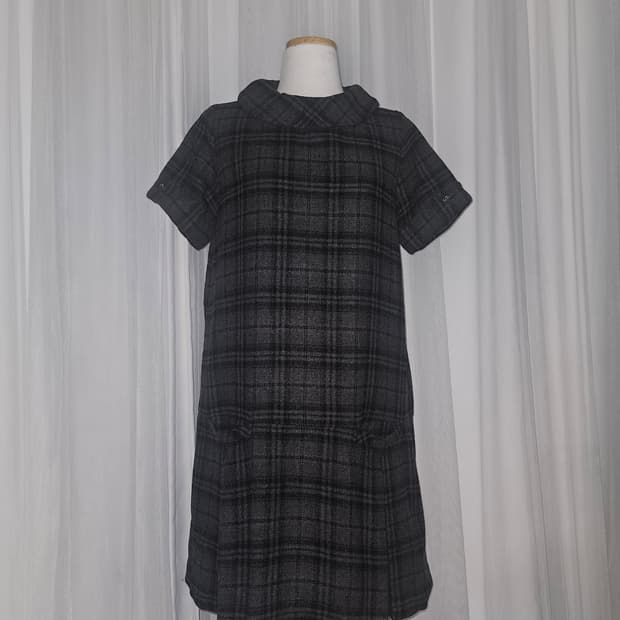 earth music&ecology 빈티지 체크패턴 원피스