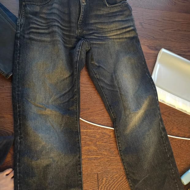 생로랑 블랙 데님 34