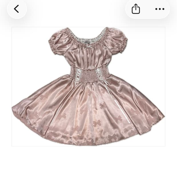 rosecandy 일본빈티지 핑크아일렛리본원피스