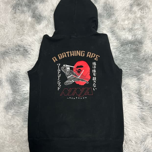 정품 베이프 닌자 풀오버 후드