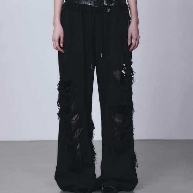 트리밍버드 Scratch Damage Wide Sweat Pants