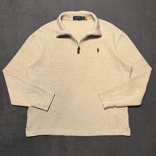 폴로 신형Qr 반집업 니트