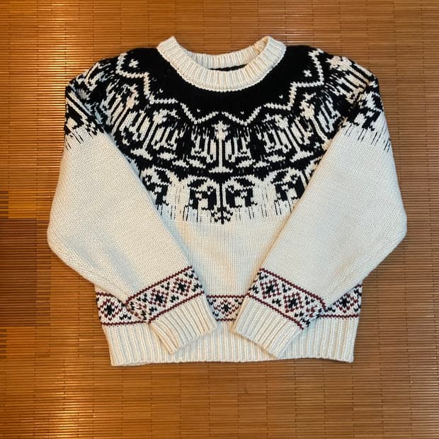 빈티지 노르딕 패턴 니트