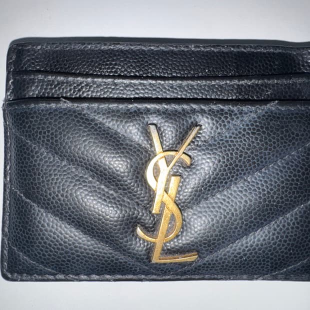 입생로랑 카드지갑 금장