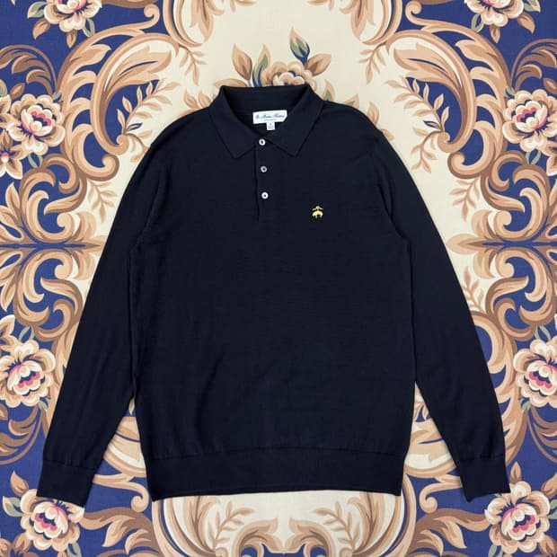 (M)브룩스 브라더스 Brooksbrothers 울 카라니트(네이비)