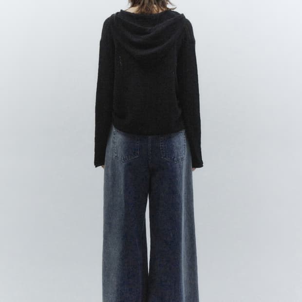 인사일런스 썸머 후드 니트 BLACK