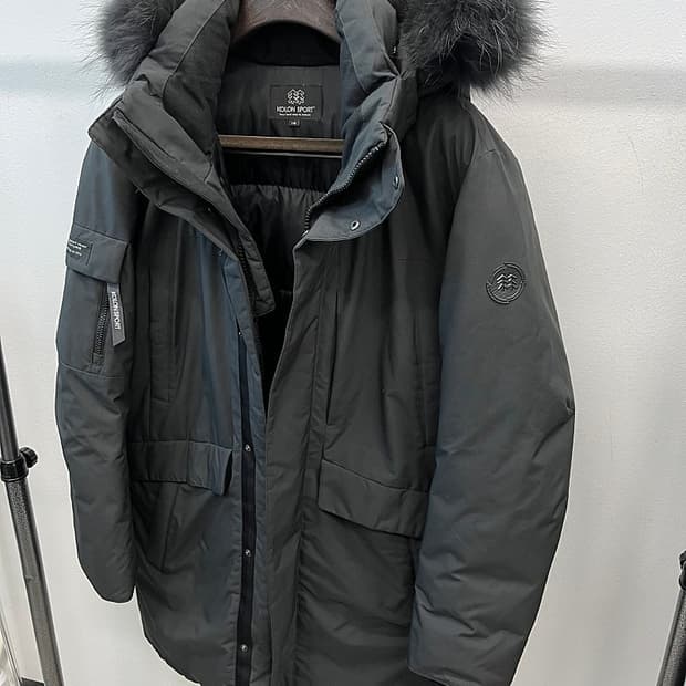 105-110) 코오롱 블랙퍼 구스패딩 