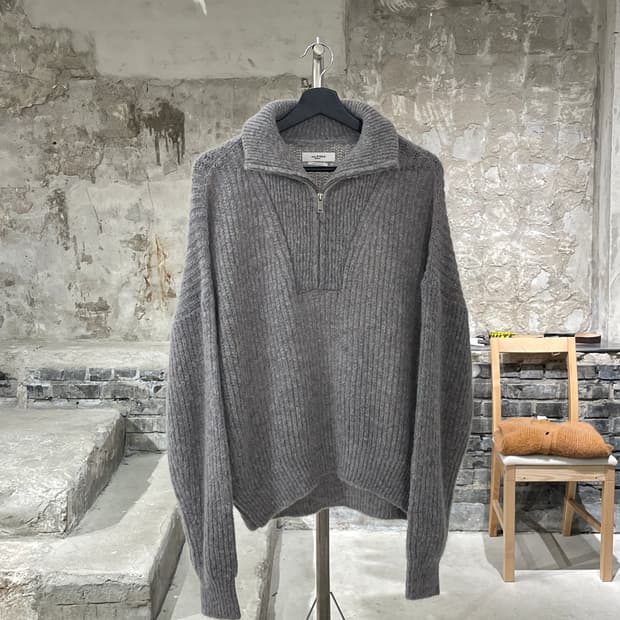 이자벨 마랑 에뚜왈 코튼 캔디 하프집 모헤어 폴라 니트