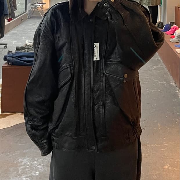 빈티지 블랙 가죽 자켓 H2051