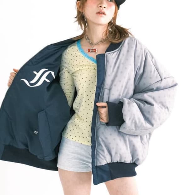 샵페어리 봄버 자켓 네이비(실착0회