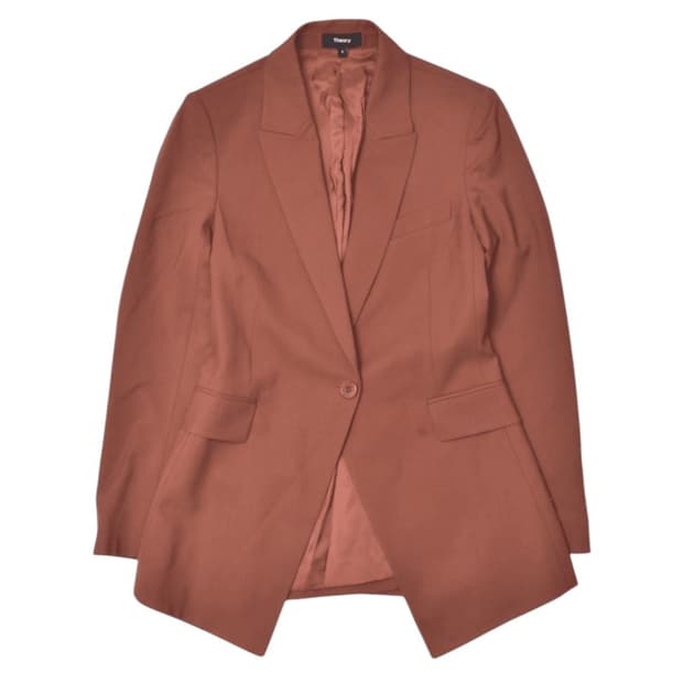 띠어리 카라 세미 정장 원버튼 블레이저 자켓 0