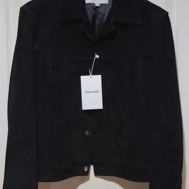 토니웩 블랙 스웨이드 트러커 자켓 M