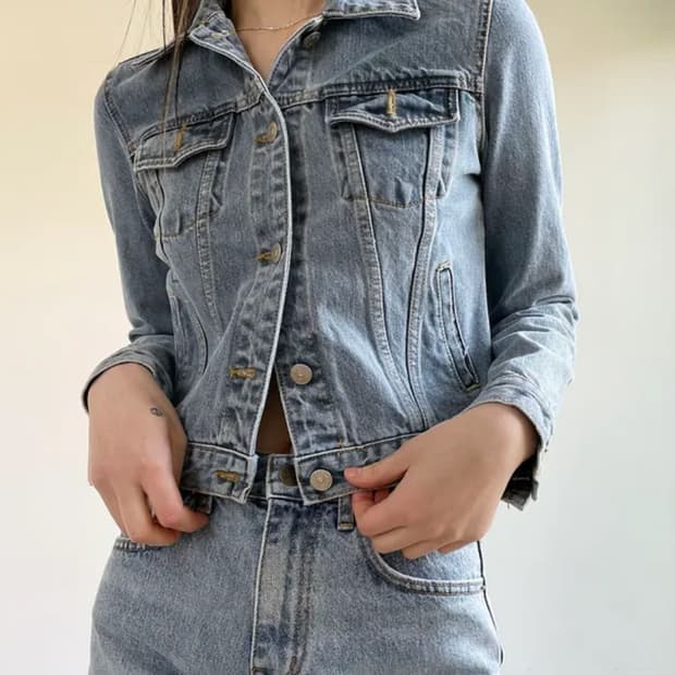 이너뮤트 데님 자켓 청자켓 에이블리