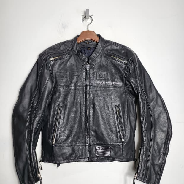 스풀 가죽 라이딩 자켓