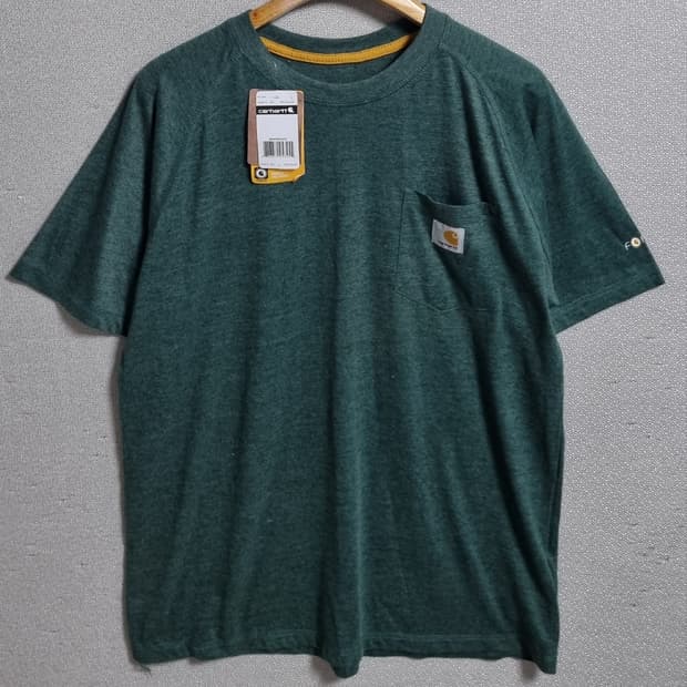 새상품) L (100) 칼하트 카키그린 포켓 반팔티