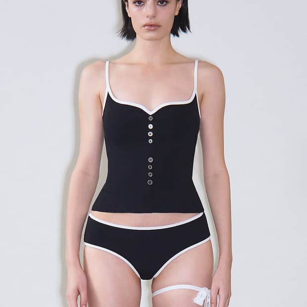 비나제이 수영복 버튼 라인 프린세스 비키니브라 새상품