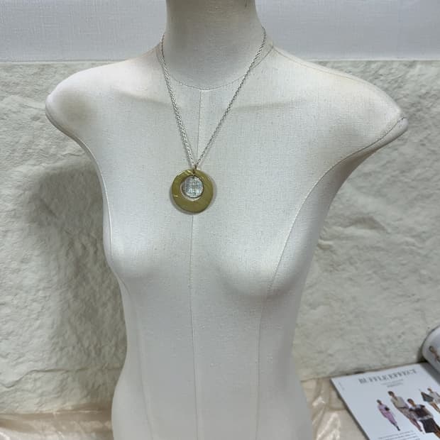 빈티지 쉘 링 목걸이