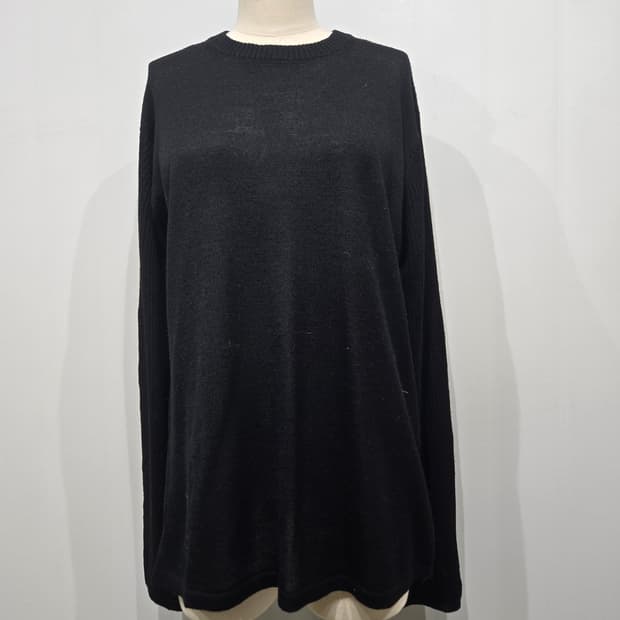 요지 야마모토 블랙 기본 니트 긴팔 FREE