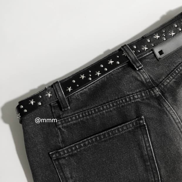 [Unisex] 스타찡 웨스턴 장식 가죽벨트