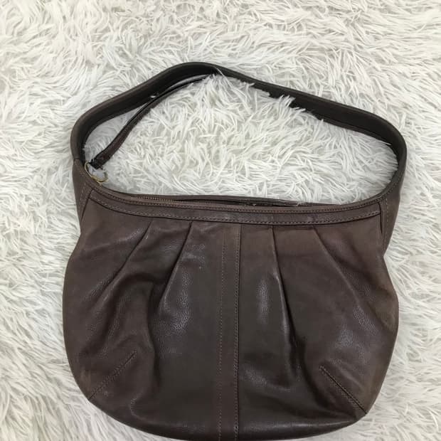 코치 브라운 핑크 숄더백 호보백