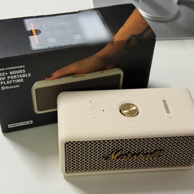 마샬 엠버튼3 크림 블루투스 스피커