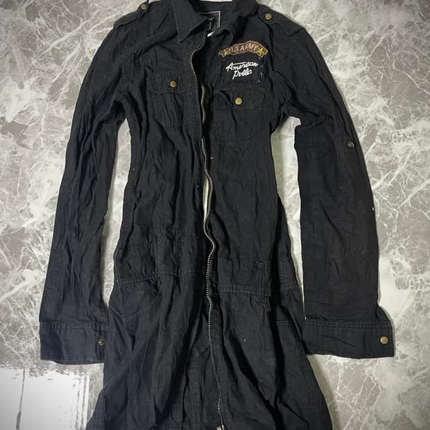 patchwork miltary jacket