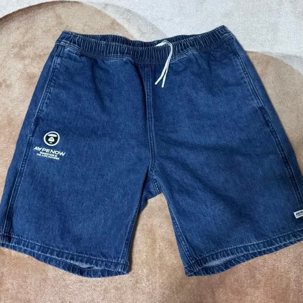 베이프 에이프 데님 반비지(밴딩)