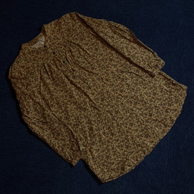 모리걸 플라워패턴 긴팔 원피스