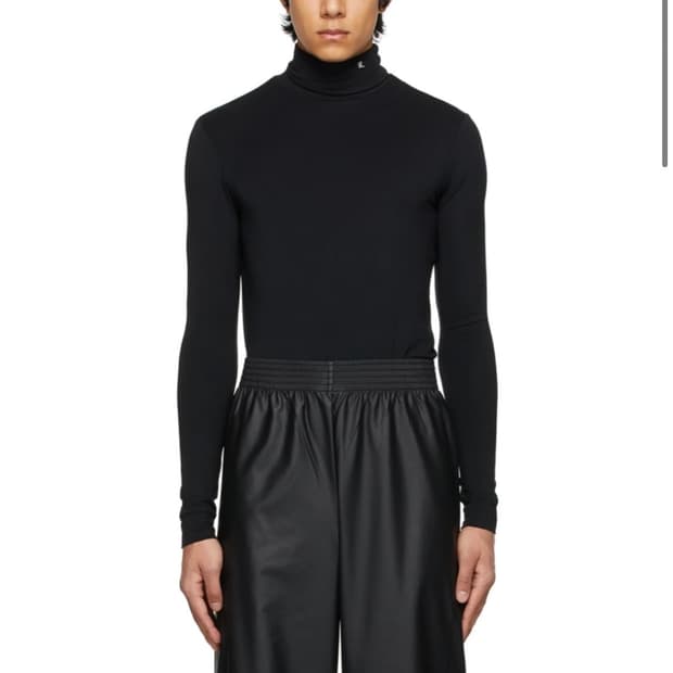 라프시몬스 R로고 터틀넥