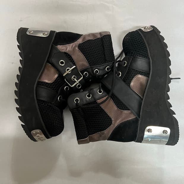 데모니아 아이렛버클 피쉬넷 씬53 하이탑 부츠