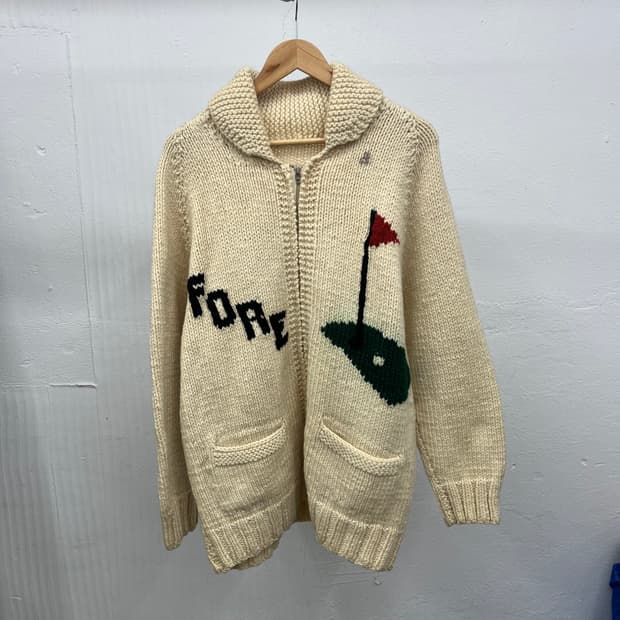 XL) 70~80s HEAVY WOOL COWHICHAN