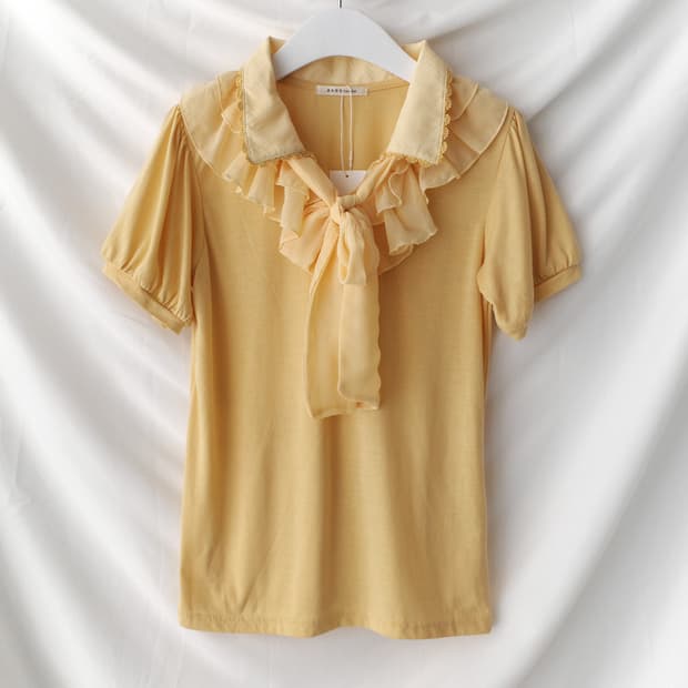 axes femme) frill ribbon half T 