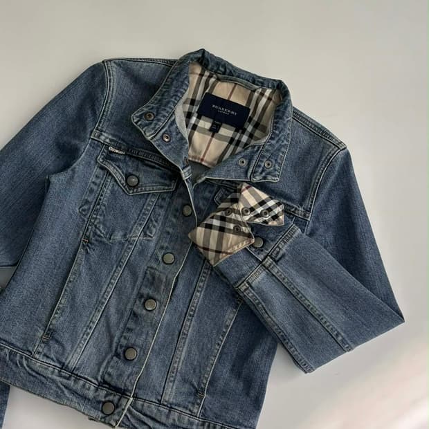 [4] 버버리 런던 노바체크 여성 데님 자켓