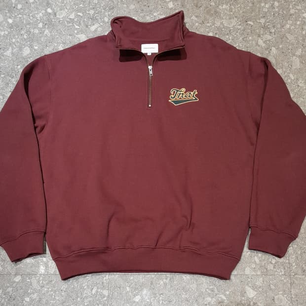 💥디스이즈네버댓 하프집업 자수 맨투맨 버건디 (XL)