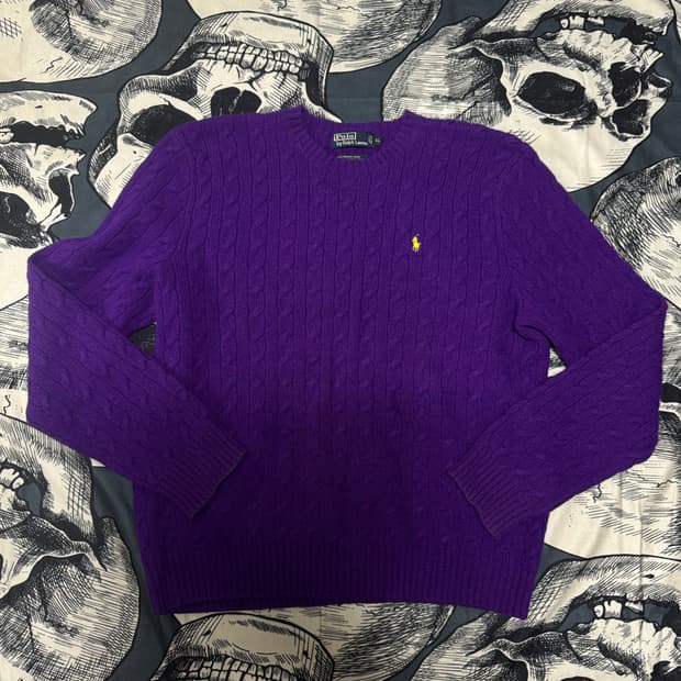 폴로 앙고라 메리노울 케이블니트 XL사이즈