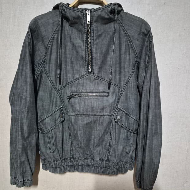 BURBERRY 버버리 데님 후드 하프집업 uk14(우리100)