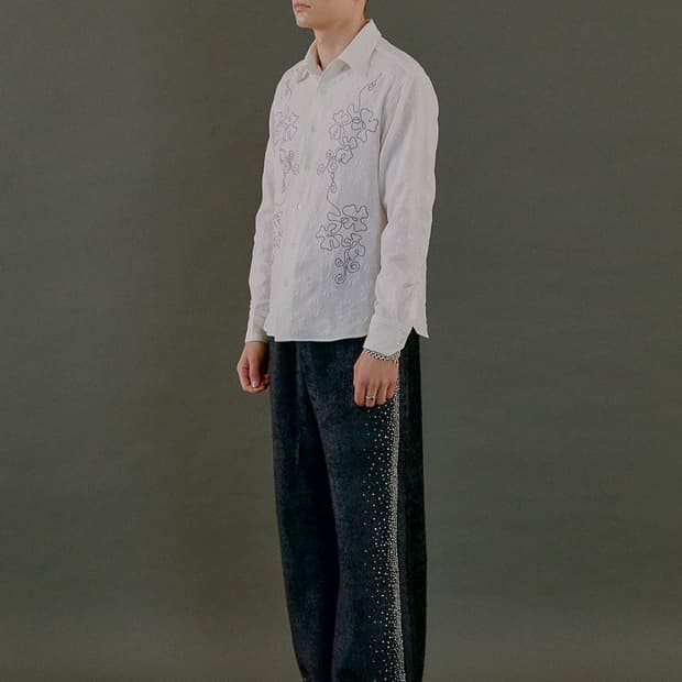 브루앙 미드센추리 히피셔츠 플라워 패턴 L