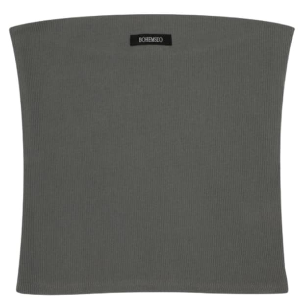 보헤미안 서울 베이직 튜브 탑 카키