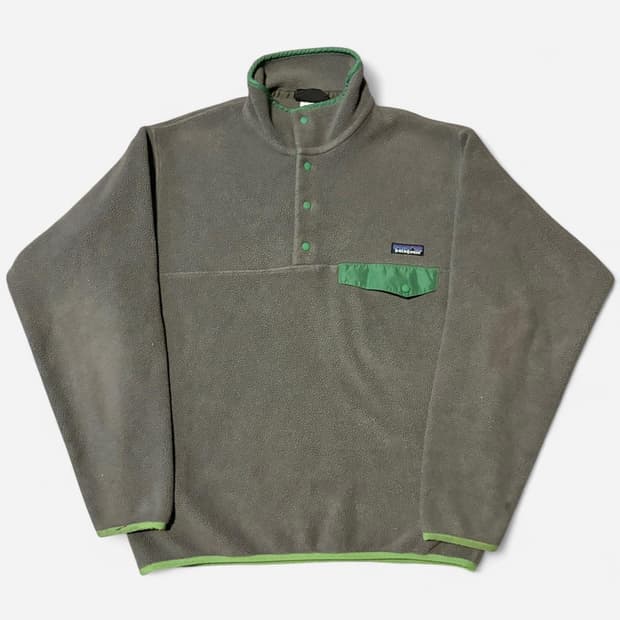 13FW 파타고니아 클래식 신칠라 스냅-티 플리스 풀오버 올리브/그린