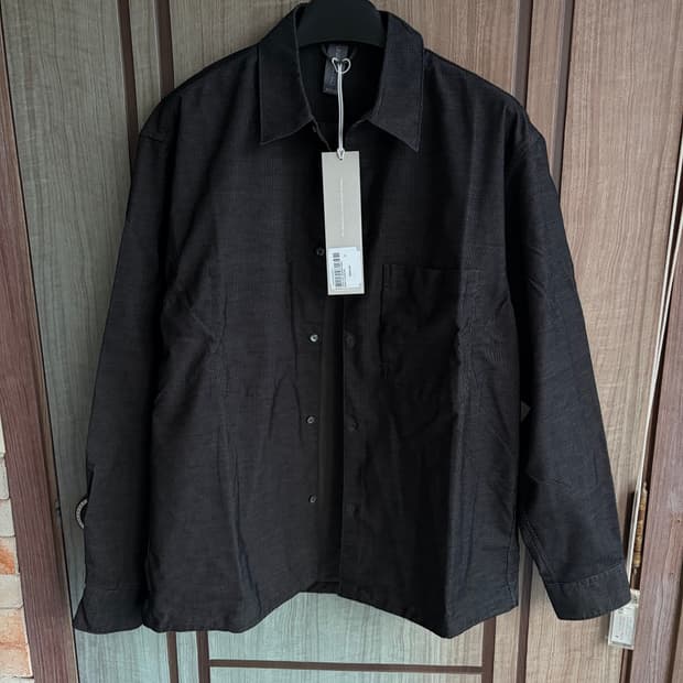 새상품(M) 언어펙티드 드로우스트링 셔츠 차콜