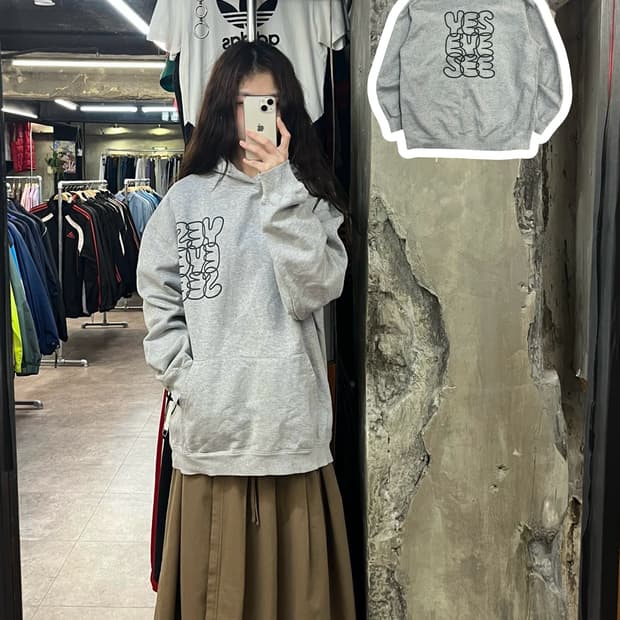 예스아이씨 후드티 그레이 L #csz2434