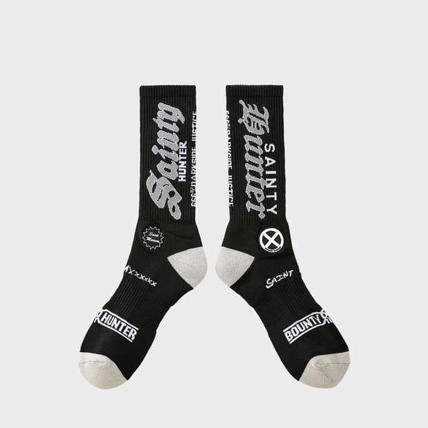 [새상품/F] 세인트미카엘 x 바운티헌터 삭스 양말 블랙