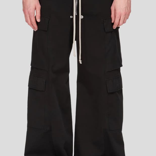 Rick owens black double cargo jumbo [L]