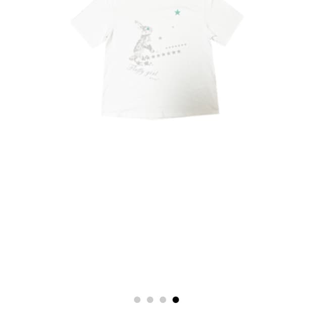 플러피하우스 Bunny boat neck t-shirt white